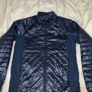Emporio Armani Men's Navy Puffer Jacket ,xxxl, fits small.